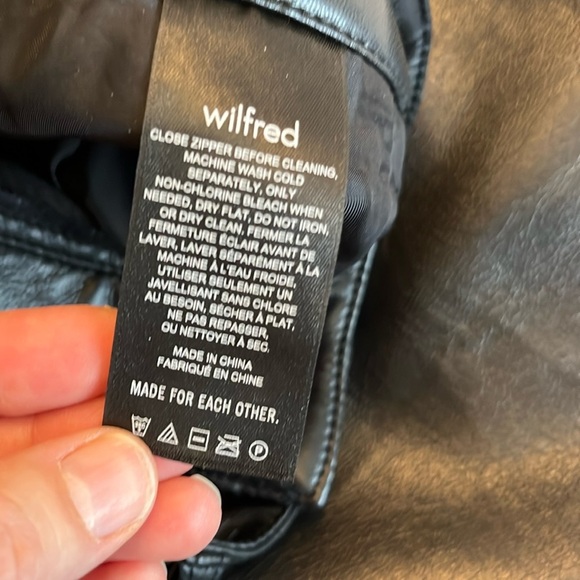 Wilfred Melina Pants faux vegan black leather. Size 8 Streetwear edgy minimalis… - Picture 9 of 13